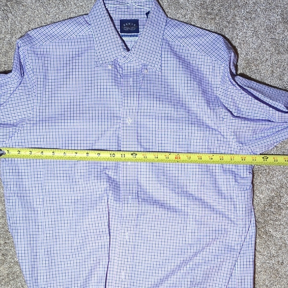 Classic Purple Checkered Dress Shirt - Picture 6 of 8